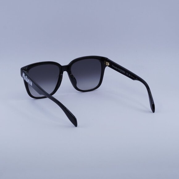 Alexander McQueen AM0331SK 001 Sunglasses Black Square Frame, Grey Lenses - Picture 5 of 8